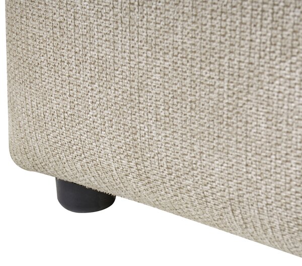 Postel s úložným prostorem NOYON Tkanina Taupe 160 x 200 cm