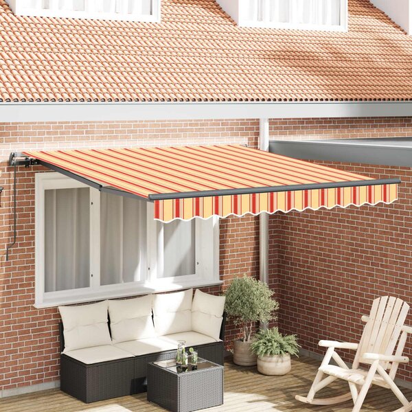 Stahovací markýza Žlutá a oranžová 350 x 250 cm