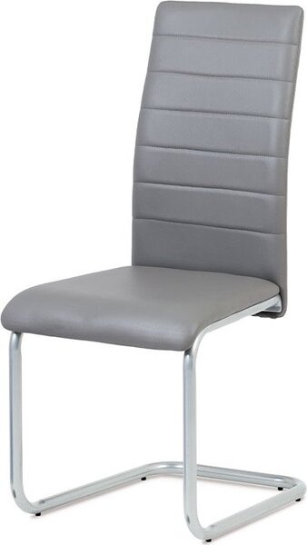 Autronic Pohupovací jídelní židle DCL-102 GREY, ekokůže šedá/šedý lak