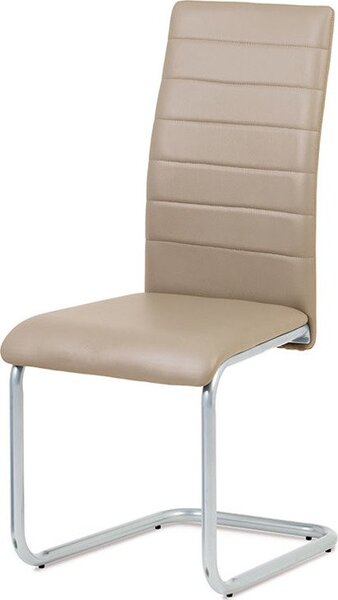 Autronic Pohupovací jídelní židle DCL-102 CAP, ekokůže cappuccino/šedý lak