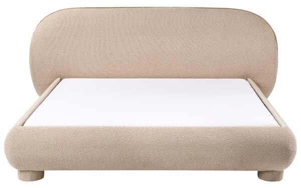 Postel Buklé BAYEL 160 x 200 cm Taupe