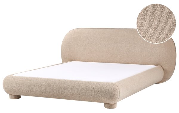 Postel Buklé BAYEL 160 x 200 cm Taupe