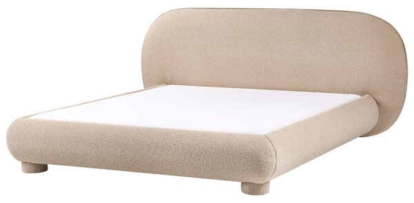 Postel Buklé BAYEL 160 x 200 cm Taupe