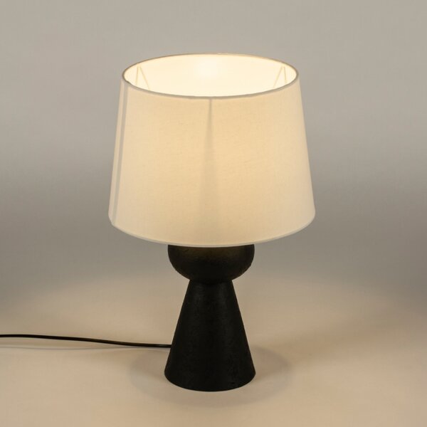 Stolní textilní lampa Audrey Crema (LMD)