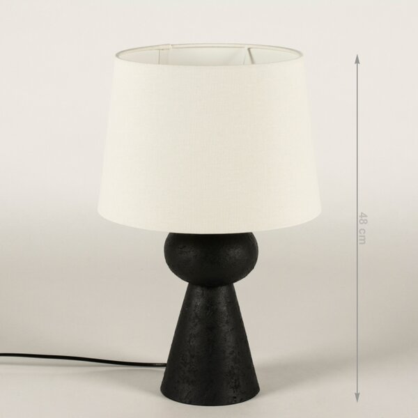Stolní textilní lampa Audrey Crema (LMD)