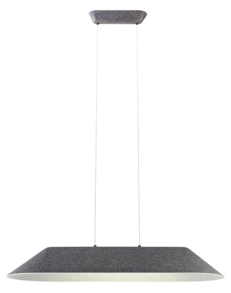 Redo Závěsné akustické LED svítidlo AKIRA š: 1090mm, 23,5W Barva: Kávová-šedá, Teplota světla: 2700K - teplá bílá