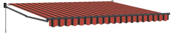 Stahovací markýza Oranžová a hnědá 400 × 300 cm