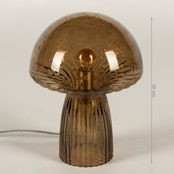 Stolní skleněná lampa Basilley Brown (LMD)