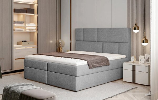 Boxspringová postel 140x200 FARELO - šedá