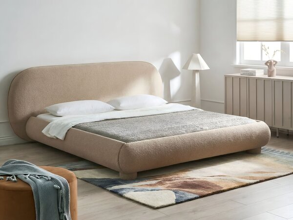 Postel Buklé BAYEL 180 x 200 cm Taupe
