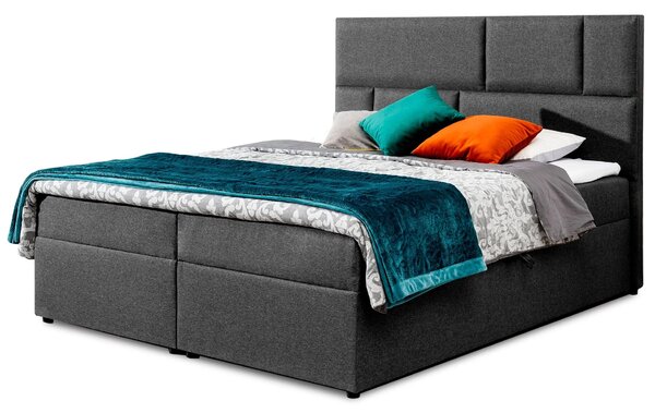 Boxspringová postel 140x200 FARELO - popelavá