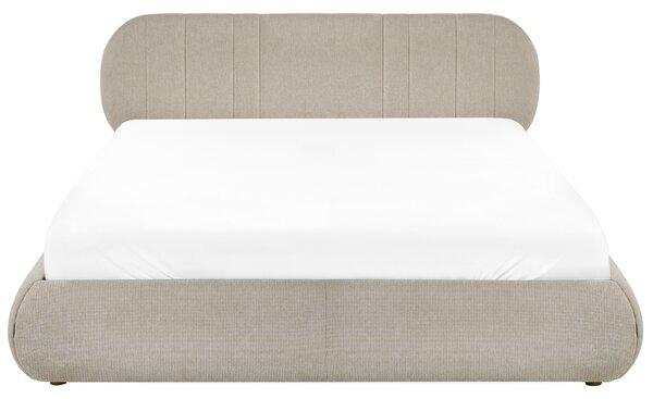 Postel s úložným prostorem Tkanina CAMPAN 180 x 200 cm Taupe