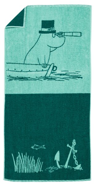 Arabia Ručník Moominpappa 70x140, modrozelený