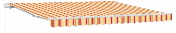 Stahovací markýza Žlutá a oranžová 400 × 300 cm