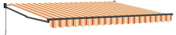 Stahovací markýza Žlutá a oranžová 400 × 300 cm