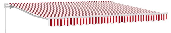 Stahovací markýza Červená a Bílá 400 × 350 cm
