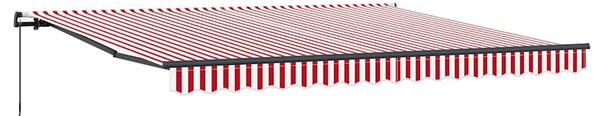 Stahovací markýza Červená a Bílá 400 × 350 cm