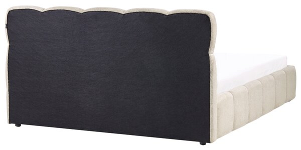 Postel s úložným prostorem NOYON Tkanina Taupe 180 x 200 cm