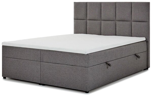 Boxspringová postel 140x200 FLARO - šedá