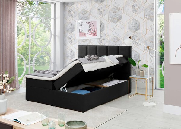 Boxspringová postel 140x200 FLARO - černá