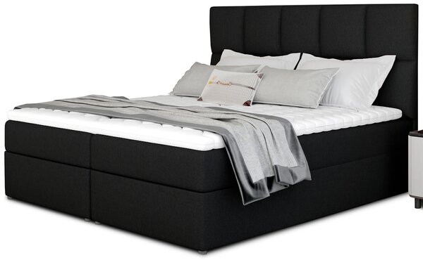 Boxspringová postel 140x200 FLARO - černá