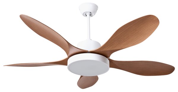Stropní ventilátor se světlem BARBET s dálkovým ovládáním LED Světle hnědá