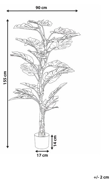 Umělá rostlina MONSTERA 155 cm Zelená