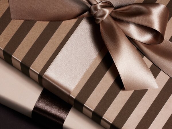 Serviteur Oboustranný balicí papír Brown Stripes & Copper - 5 m SRT155