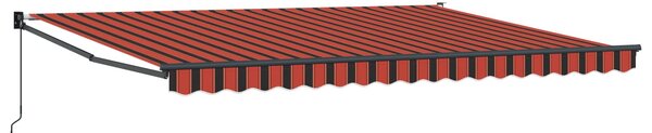 Stahovací markýza Oranžová a hnědá 450 x 300 x 165 cm