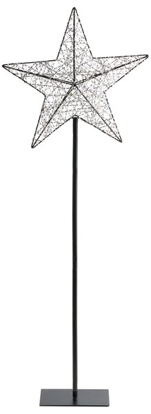 Venkovní dekorace LED SANNAN Hvězda 110 cm Černá