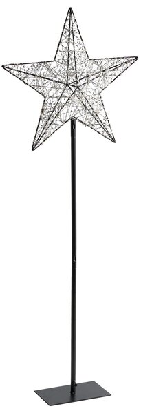 Venkovní dekorace LED SANNAN Hvězda 110 cm Černá