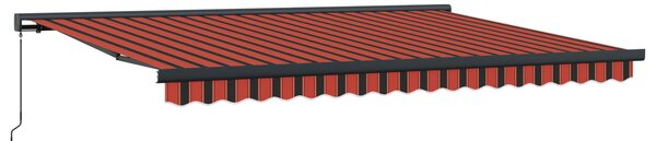 Stahovací markýza Červená a černá 450 × 300 cm Plátno a hliník 3330889