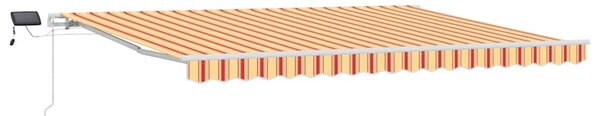 Stahovací markýza Žlutá a oranžová 450 × 300 cm Látka a hliník 3330900