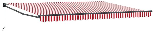 Stahovací markýza Červená a Bílá 450 x 300 x 165 cm