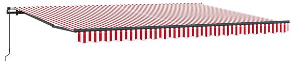 Stahovací markýza Červená a Bílá 450 × 350 cm