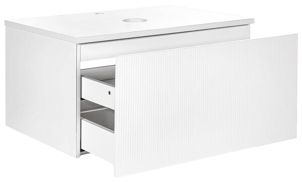 Nástěnná skříňka pod umyvadlo ALZIRA 80 cm Bílá