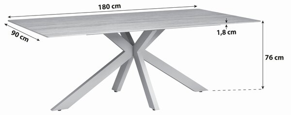 JÍDELNÍ STŮL, béžová, 180/90/76 cm P & B - Jídelní stoly, Online Only