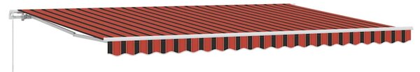 Stahovací markýza Oranžová a hnědá 500 x 300 x 165 cm
