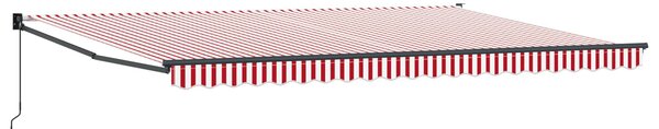 Stahovací markýza Červená a Bílá 500 x 300 x 165 cm
