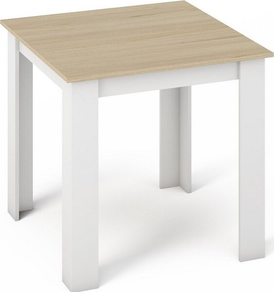 Casarredo Jídelní stůl MANGA 80x80, dub sonoma/bílá
