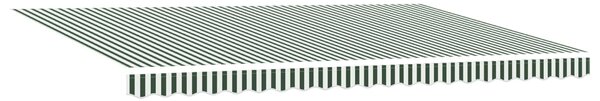Stahovací markýza Zelená a bílá 500 × 300 cm Polyester a hliník