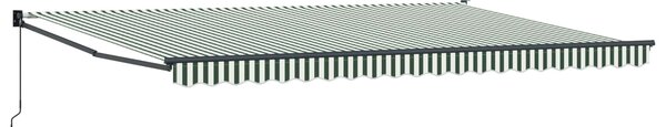 Stahovací markýza Zelená 500 × 300 cm 100% polyester a hliník