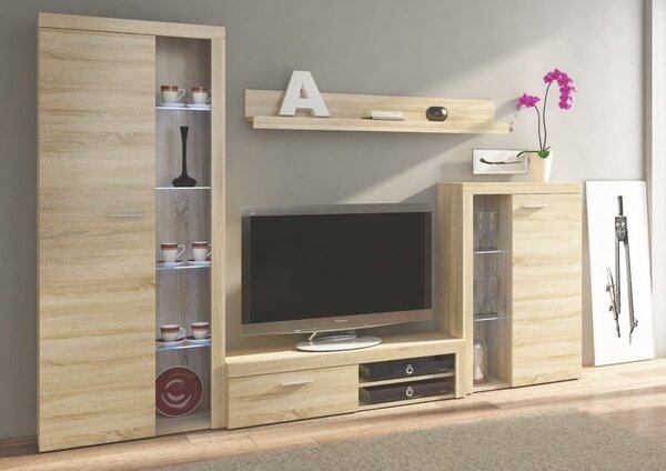 Casarredo - Komfort nábytek Obývací stěna, sestava RUMBA dub sonoma