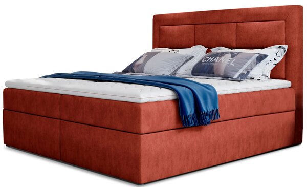 Boxspringová postel 140x200 TERIVO - červená