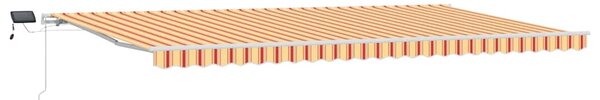 Stahovací markýza Žlutá a oranžová 600 × 300 cm Látka a hliník