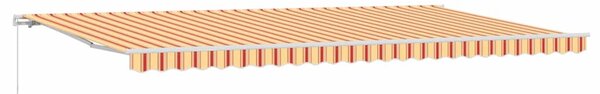 Stahovací markýza Žlutá a oranžová 600 × 300 cm