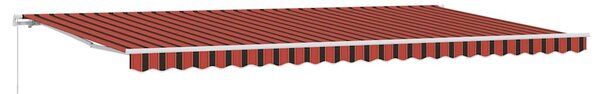 Stahovací markýza Oranžová a hnědá 600 × 300 cm