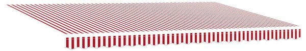 Stahovací markýza Červená a Bílá 500 × 350 cm