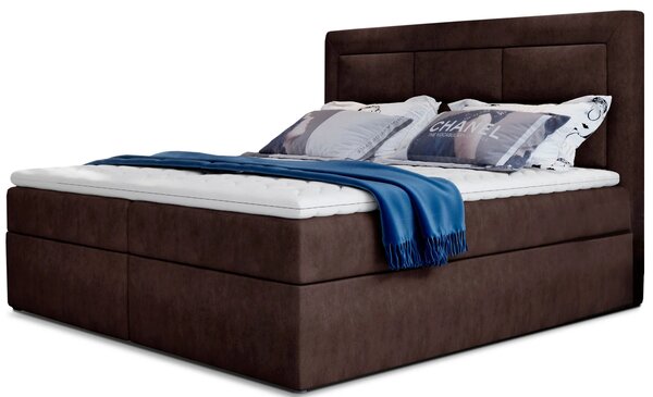 Boxspringová postel 140x200 TERIVO - hnědá