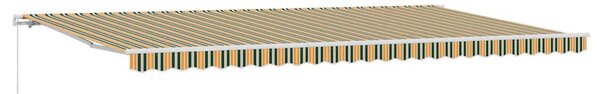 Stahovací markýza Vícebarevný 600 × 300 cm Polyester a hliník